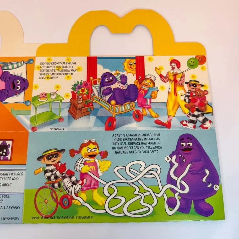 90s Vintage McDonalds & Medline Healing Through Happiness Happy Meal Box | 1995